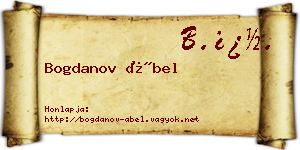 Bogdanov Ábel névjegykártya