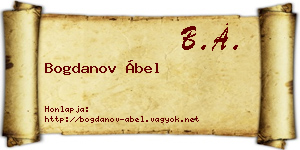 Bogdanov Ábel névjegykártya