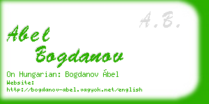 abel bogdanov business card